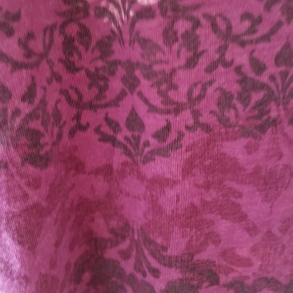 Gloria Vanderbilt Purple Hombre Embellished Top Lg - Picture 11 of 15